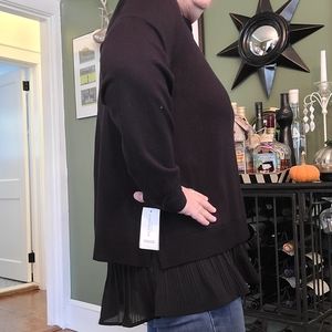Charter Club 2X Black Layered Look Sweater Top NWT